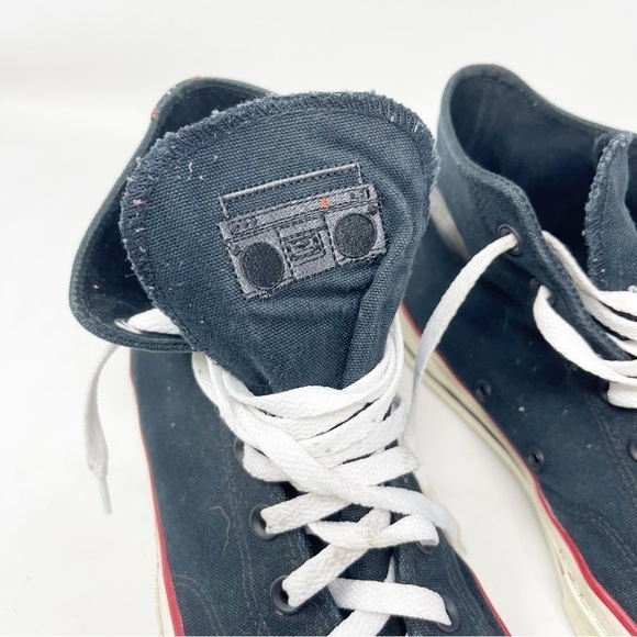 CONVERSE X SHOE PALACE Black BOOM BOX Chuck Taylor High Top BASCOM 1993 Sz 11 - Picture 7 of 12